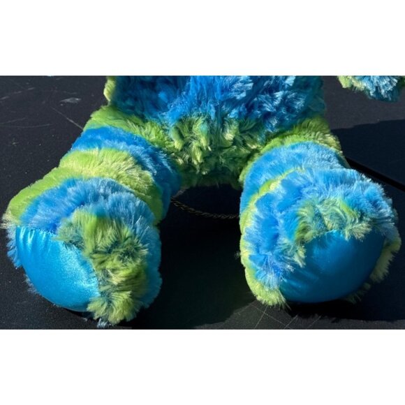 Build A Bear Plush Stuffed Bunny Rabbit Blue Green Stripes Support Pet Toy - Picture 16 of 16